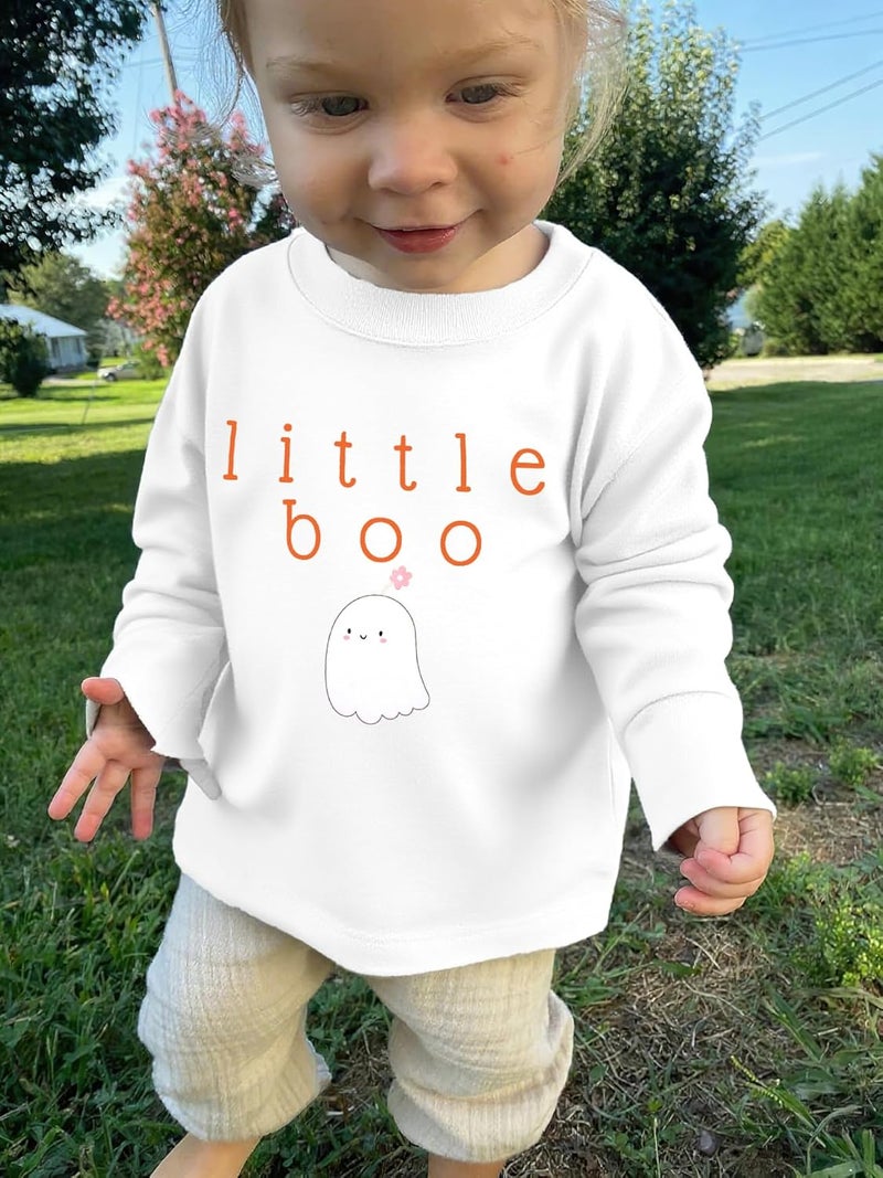 JinTing Mommy and Me Matching Outfits Halloween Little Boo Sweatshirt Spooky Mama Long Sleeve Shirt Tops - Image 2